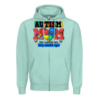 Seafoam autism mom like a normal mom Zipper Hoodie - MaliasSmallBusiness