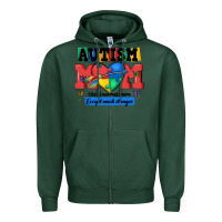 Sports Green autism mom like a normal mom Zipper Hoodie - MaliasSmallBusiness