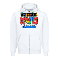 White autism mom like a normal mom Zipper Hoodie - MaliasSmallBusiness