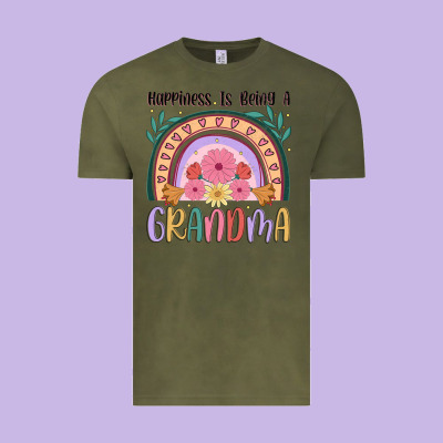Happiness Is Being A Grandma Vintage Tee Designed By Jahusdesignshop