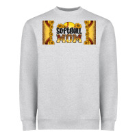 Heather Grey leopard softball mom 16oz libbey glass Heavyweight Sweatshirt - HRA Design Shop
