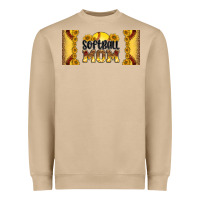 Leopard Softball Mom 16oz Libbey Glass Heavyweight Sweatshirt | Teevron