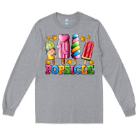 Heather Grey popsicle with stars Long Sleeve Tee - AdoDesignShop