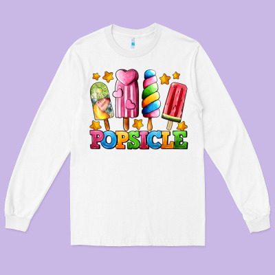 Popsicle With Stars Long Sleeve Tee Designed By Adodesignshop