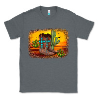 Charcoal Heather cross sunset backgraund Classic Tee - JahusDesignShop