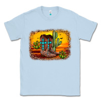 Dusty Blue cross sunset backgraund Classic Tee - JahusDesignShop
