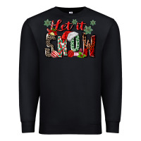 Black let it snow Premium Sweatshirt - MaliasSmallBusiness