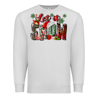 Dove Grey let it snow Premium Sweatshirt - MaliasSmallBusiness