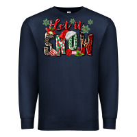 Navy let it snow Premium Sweatshirt - MaliasSmallBusiness