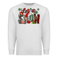 Oatmeal Heather let it snow Premium Sweatshirt - MaliasSmallBusiness