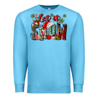Ocean Blue let it snow Premium Sweatshirt - MaliasSmallBusiness