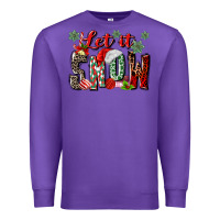 Purple let it snow Premium Sweatshirt - MaliasSmallBusiness