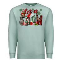 Seafoam let it snow Premium Sweatshirt - MaliasSmallBusiness
