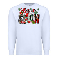 White let it snow Premium Sweatshirt - MaliasSmallBusiness