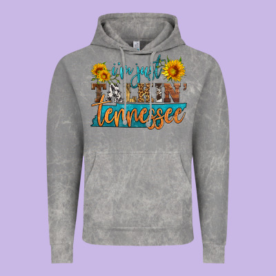 I'm Just Talking Tennessee Vintage Hoodie Designed By Hra Design Shop