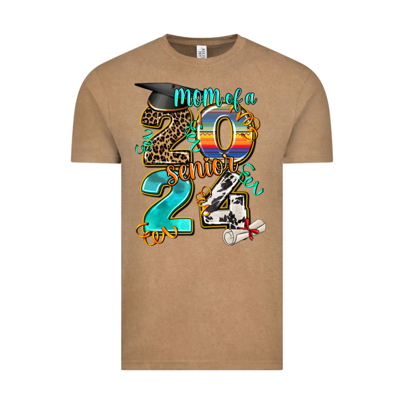 2024 Graduate Leopard Vintage Tee by AdoDesignShop | Teevron