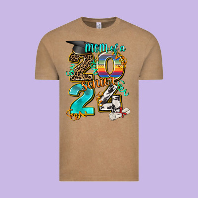 2024 Graduate Leopard Vintage Tee Designed By Adodesignshop