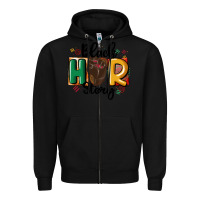 Black black story Zipper Hoodie - MaliasSmallBusiness