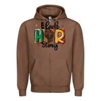 Chestnut black story Zipper Hoodie - MaliasSmallBusiness