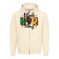 Sandshell black story Zipper Hoodie - MaliasSmallBusiness