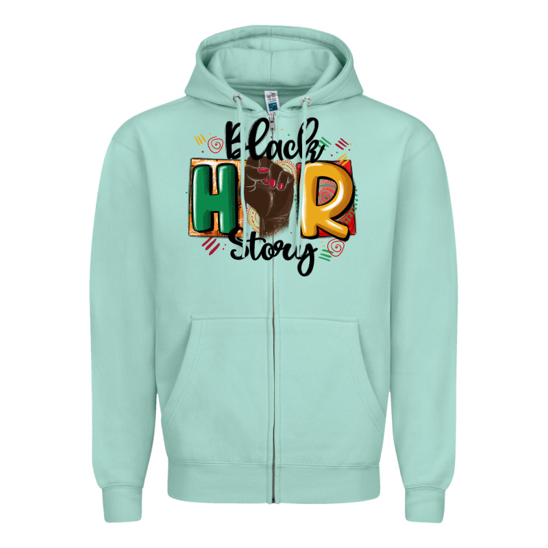 Black Story Zipper Hoodie by MaliasSmallBusiness | Teevron