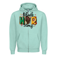 Seafoam black story Zipper Hoodie - MaliasSmallBusiness