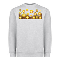 Heather Grey leopard softball 16oz libbey glass Heavyweight Sweatshirt - HRA Design Shop