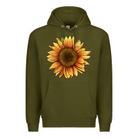 Army Green sunflower Premium Hoodie - BarkalooDesign
