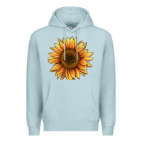 Blue Mist sunflower Premium Hoodie - BarkalooDesign