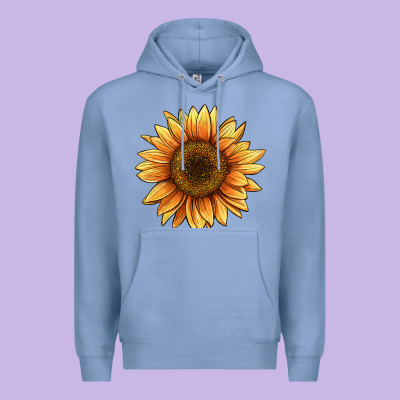 Sunflower Premium Hoodie Designed By Barkaloodesign