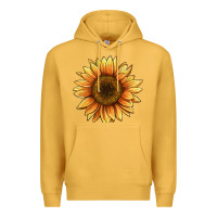 Mustard sunflower Premium Hoodie - BarkalooDesign