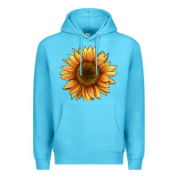 Ocean Blue sunflower Premium Hoodie - BarkalooDesign