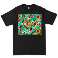 Black leopard sunflower hearts Premium Tee - RanaPortraitStore