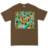 Cacao leopard sunflower hearts Premium Tee - RanaPortraitStore