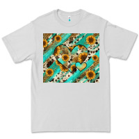 Dove Grey leopard sunflower hearts Premium Tee - RanaPortraitStore