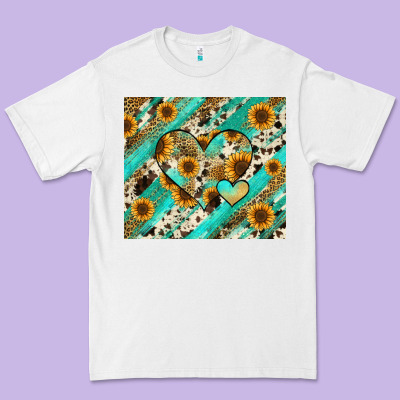 Leopard Sunflower Hearts Premium Tee Designed By Ranaportraitstore