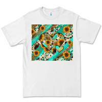 White leopard sunflower hearts Premium Tee - RanaPortraitStore