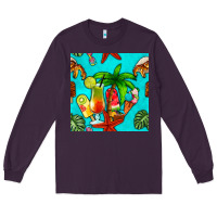 Plum summer drinks and ice cream Long Sleeve Tee - BundleAndBundleShop