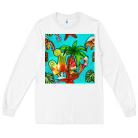 White summer drinks and ice cream Long Sleeve Tee - BundleAndBundleShop