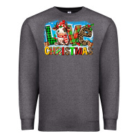 Charcoal Heather love christmas cow Premium Sweatshirt - MaliasSmallBusiness