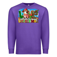 Purple love christmas cow Premium Sweatshirt - MaliasSmallBusiness