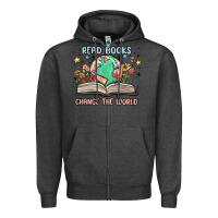 Charcoal Heather book lover Zipper Hoodie - MaliasSmallBusiness