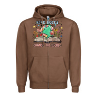Chestnut book lover Zipper Hoodie - MaliasSmallBusiness