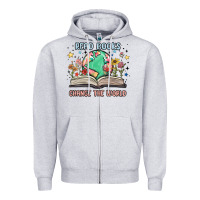 Heather Grey book lover Zipper Hoodie - MaliasSmallBusiness