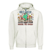 Oatmeal Heather book lover Zipper Hoodie - MaliasSmallBusiness