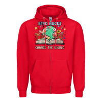 Red book lover Zipper Hoodie - MaliasSmallBusiness