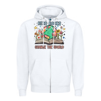 White book lover Zipper Hoodie - MaliasSmallBusiness