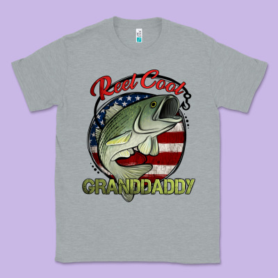 Reel Cool Granddaddy Fishing Classic Tee Designed By Jasminsmagicworld