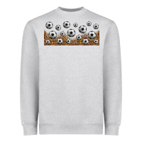 Heather Grey leopard soccer 16oz libbey glass Heavyweight Sweatshirt - HRA Design Shop