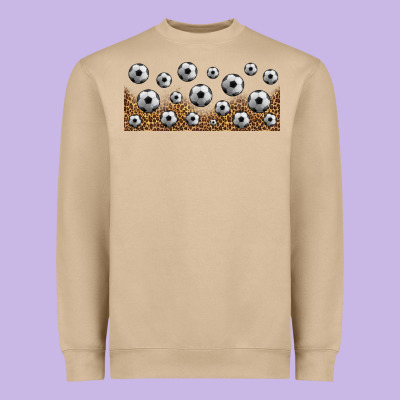 Leopard Soccer 16oz Libbey Glass Heavyweight Sweatshirt Designed By Hra Design Shop
